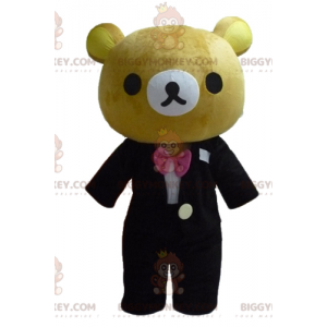 Traje de mascote BIGGYMONKEY™ grande ursinho marrom vestido com