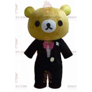 Disfraz de mascota BIGGYMONKEY™ Teddy marrón grande vestido con