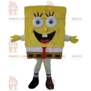 Cartoon Geel Karakter Spongebob BIGGYMONKEY™ Mascottekostuum -