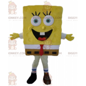 Cartoon Geel Karakter Spongebob BIGGYMONKEY™ Mascottekostuum -