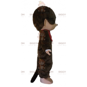 Costume de mascotte BIGGYMONKEY™ de Kiki le singe marron avec