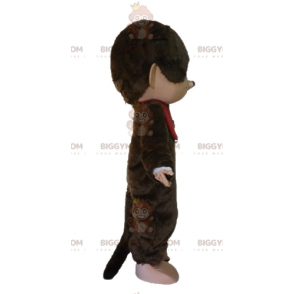 Traje de mascote BIGGYMONKEY™ de Kiki, o famoso macaco marrom