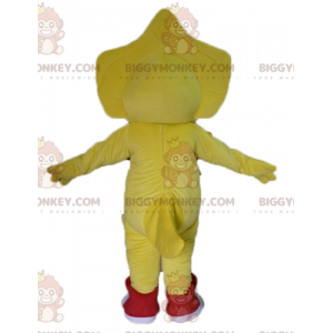 Costume mascotte BIGGYMONKEY™ dinosauro giallo verde e rosso -