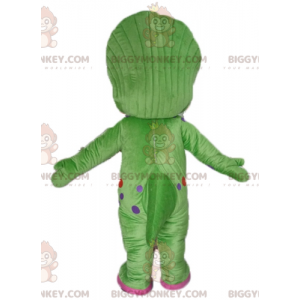 Giant Green and Pink Dinosaur BIGGYMONKEY™ Mascot Costume -