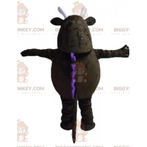 BIGGYMONKEY™ Costume da mascotte grande mostro marrone con