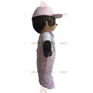 Kiki Famous pluche aap BIGGYMONKEY™ mascottekostuum met roze