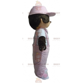 Kiki Famous Plush Monkey BIGGYMONKEY™ Mascot Costume With Pink