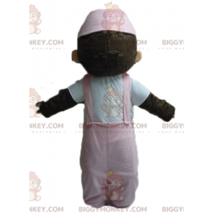 Kiki Famous Plush Monkey BIGGYMONKEY™ Mascot Costume With Pink