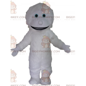 BIGGYMONKEY™ Costume da mascotte mostro bianco Formato L (175-180 CM)