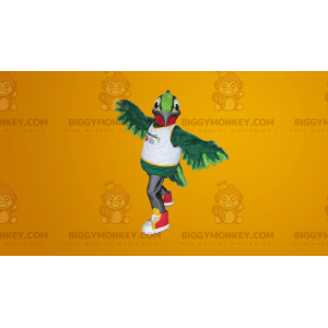 Fantasia de mascote de beija-flor gigante verde BIGGYMONKEY™ –