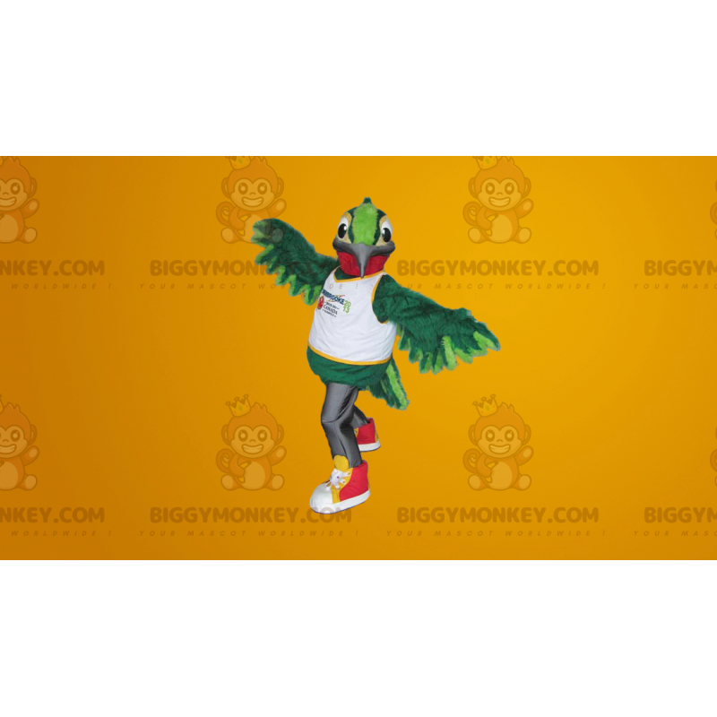 Costume da mascotte gigante verde colibrì BIGGYMONKEY™ -