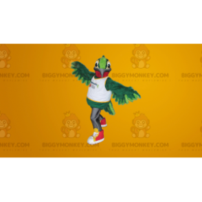 Costume da mascotte gigante verde colibrì BIGGYMONKEY™ -