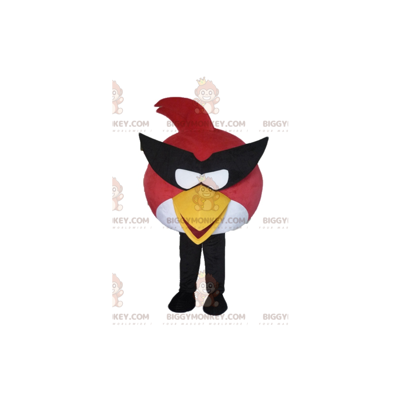 BIGGYMONKEY™ mascot costume of red and white bird from the