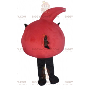 BIGGYMONKEY™ mascot costume of red and white bird from the