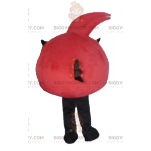 Traje de mascote BIGGYMONKEY™ de pássaro vermelho e branco do