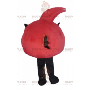 Costume de mascotte BIGGYMONKEY™ d'oiseau rouge et blanc du jeu