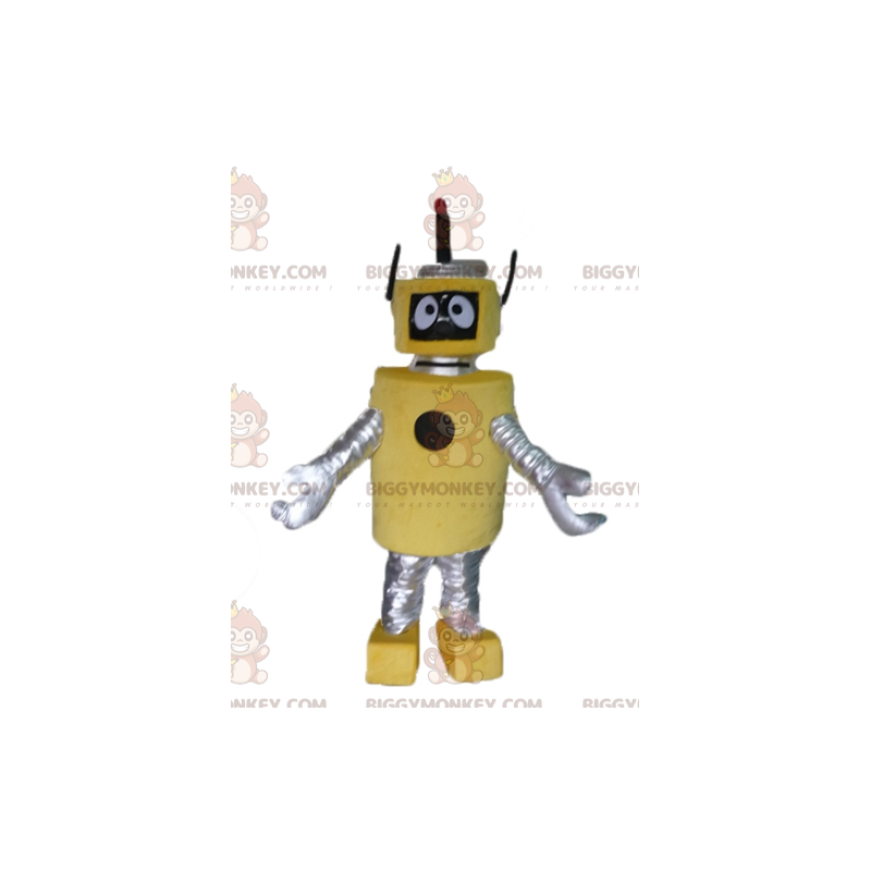 Costume de mascotte BIGGYMONKEY™ de grand robot jaune et