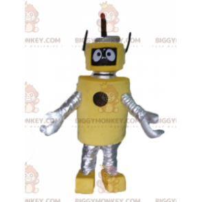 Meget smuk og original stor gul og sølv robot BIGGYMONKEY™