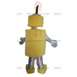 Disfraz de mascota BIGGYMONKEY™ robot amarillo y plateado muy
