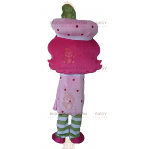 BIGGYMONKEY™ Costume da mascotte rosa per ragazza famosa