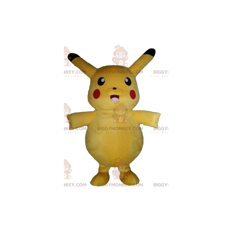 Disfraz de mascota de dibujos animados amarillo famoso Pikachu