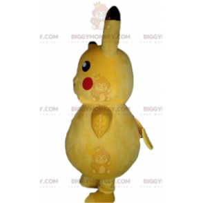 Disfraz de mascota de dibujos animados amarillo famoso Pikachu