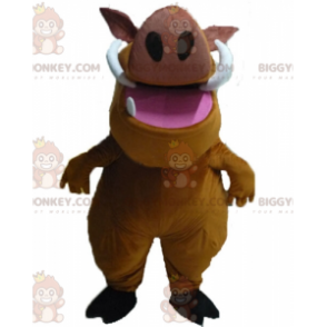 BIGGYMONKEY™-mascottekostuum Beroemd Pumba-wrattenzwijn uit de