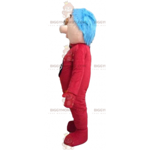 BIGGYMONKEY™-Maskottchenkostüm für Jungen in rotem Overall und