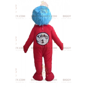 BIGGYMONKEY™-Maskottchenkostüm für Jungen in rotem Overall und