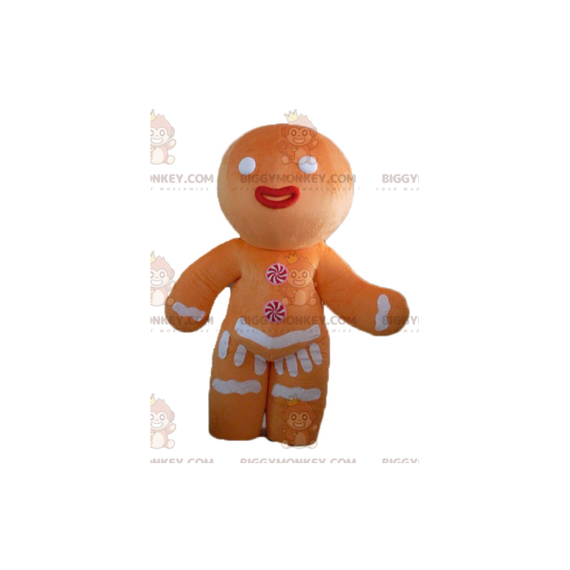 Traje de mascote BIGGYMONKEY™ do famoso biscoito de gengibre de