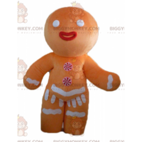 Traje de mascote BIGGYMONKEY™ do famoso biscoito de gengibre de