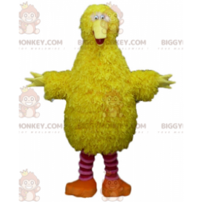 BIGGYMONKEY™ Costume mascotte uccello giallo e rosa morbido