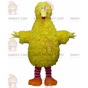 BIGGYMONKEY™ keltainen ja vaaleanpunainen linnun maskottiasu