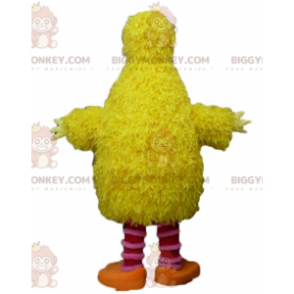 BIGGYMONKEY™ Geel en roze vogel mascotte kostuum zacht grappig