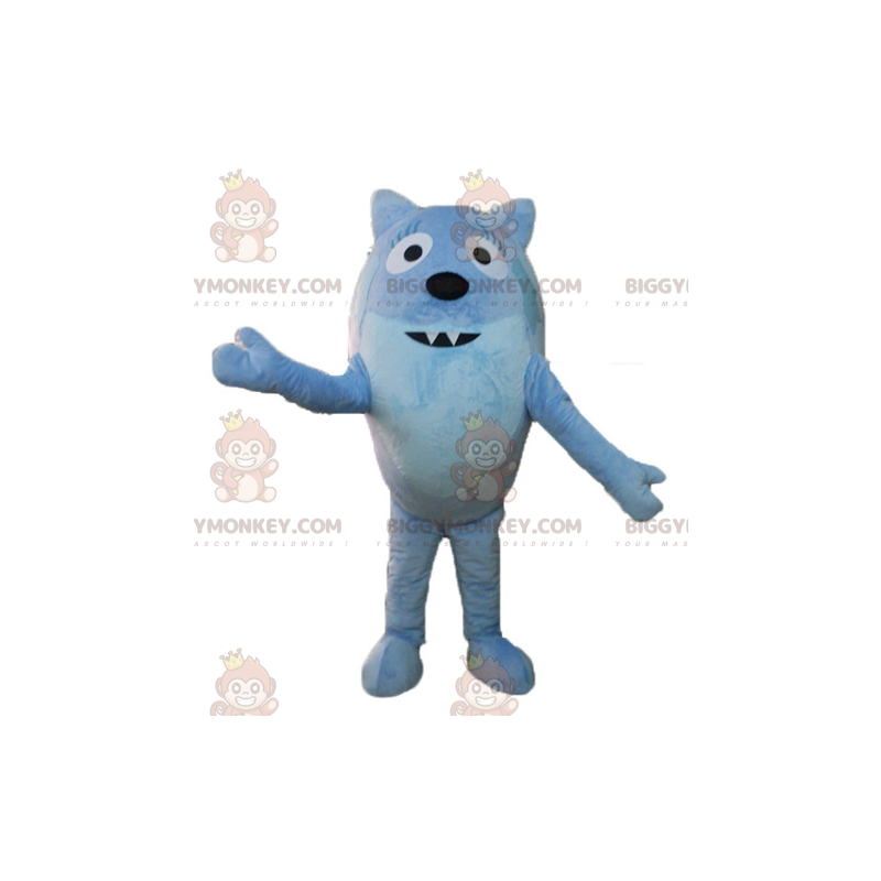 BIGGYMONKEY™ Cute Round Blue Animal Fox Mascot Costume –