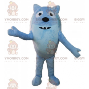 BIGGYMONKEY™ schattig rond blauw dierlijk vos-mascottekostuum -