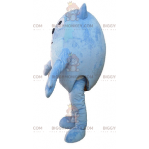 BIGGYMONKEY™ schattig rond blauw dierlijk vos-mascottekostuum -