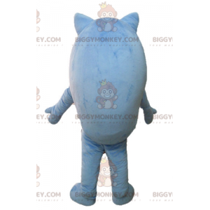 BIGGYMONKEY™ schattig rond blauw dierlijk vos-mascottekostuum -