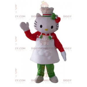 BIGGYMONKEY™ Costume da mascotte Hello Kitty con grembiule e