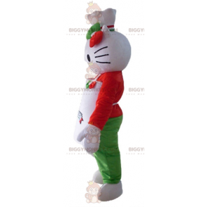 BIGGYMONKEY™ Hello Kitty-mascottekostuum met schort en hoed -