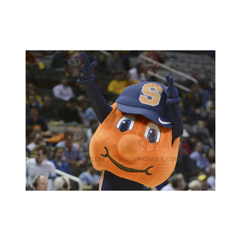 Orange basketball mascot, sports ball costume