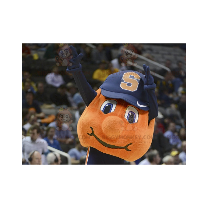 Orange Basketball BIGGYMONKEY™ Maskottchen-Kostüm mit Mütze -