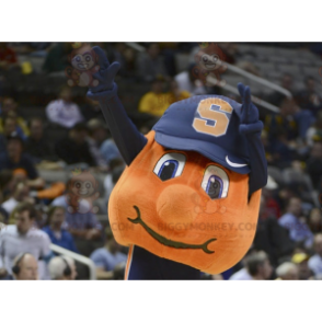 Orange basket BIGGYMONKEY™ maskotdräkt med keps - BiggyMonkey