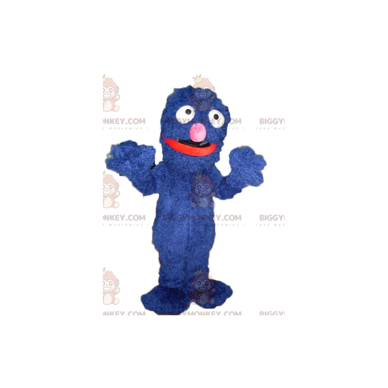 Hauska karvainen pehmeä sininen hirviö BIGGYMONKEY™ maskottiasu