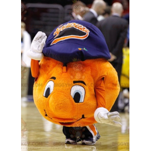 Orange Basketball BIGGYMONKEY™ maskotkostume med kasket -