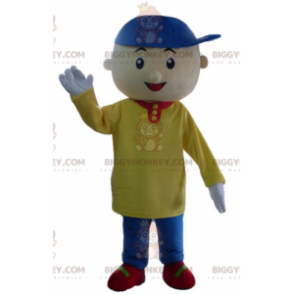 Little boy BIGGYMONKEY™ mascot costume with colorful outfit -