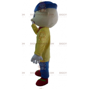 Little boy BIGGYMONKEY™ mascot costume with colorful outfit -