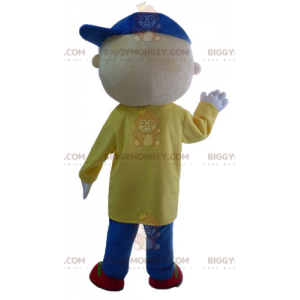 Little boy BIGGYMONKEY™ mascot costume with colorful outfit -