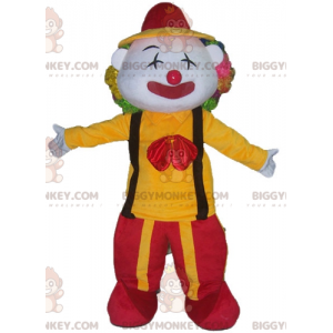 Costume da Clown BIGGYMONKEY™ mascotte in abito rosso e giallo
