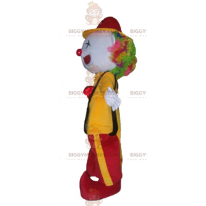 Clown BIGGYMONKEY™ Maskottchenkostüm in rot-gelbem Outfit -